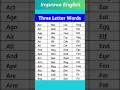 Three Letter Words A C in English