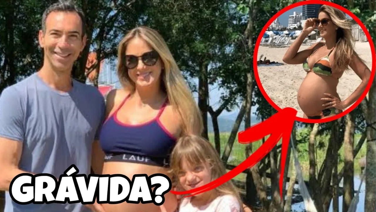 A esposa de César Tralli está grávida? Jornalista mostra filha e Tici diz se tá grávida aos 47 anos