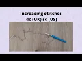 Crochet increasing stitches dc UK sc US by Crochetbybw