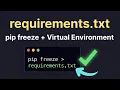 How to Create requirements txt in Python Virtual Environment pip freeze Tutorial