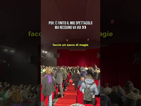 è finito il mio spettacolo ma nessuno va via