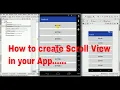 How to create ScrollView in your Android App