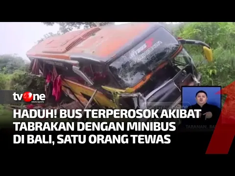 Kecelakaan Maut Bus Pariwisata di Tabanan Tewaskan Satu Orang