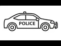How to draw a police car coloring pages