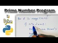 Prime number program in python