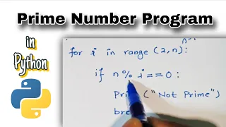 Prime number program in python