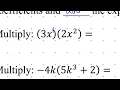 Algebra 1 notes 9-2 Multiply Monomials