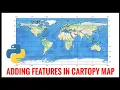 Adding features in cartopy map python