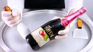 Pure Heaven Grape & Strawberry ice cream rolls street food - ايس كريم رول  بيور هيفن العنب والفراولة