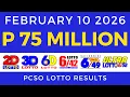 Lotto Result Today 9pm February 10 2026 PCSO