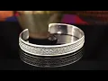 SB-240 Genuine Solid Sterling Silver NEW Wristband Cuff Bangle Men Bracelet