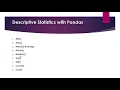 Python Pandas Part-III II Descriptive Statistics with Pandas Class XII IP by Navdeep Singh