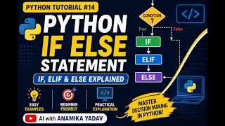 Python If Else Statement Explained for Beginners If Elif Else in Python Python Tutorial