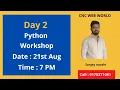 Day 2 Python workshop by Sanjay navale CNC WEB WORLD