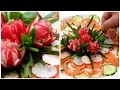 Red Radish Carving Garnish Fruit Vegetable Carving Decoration