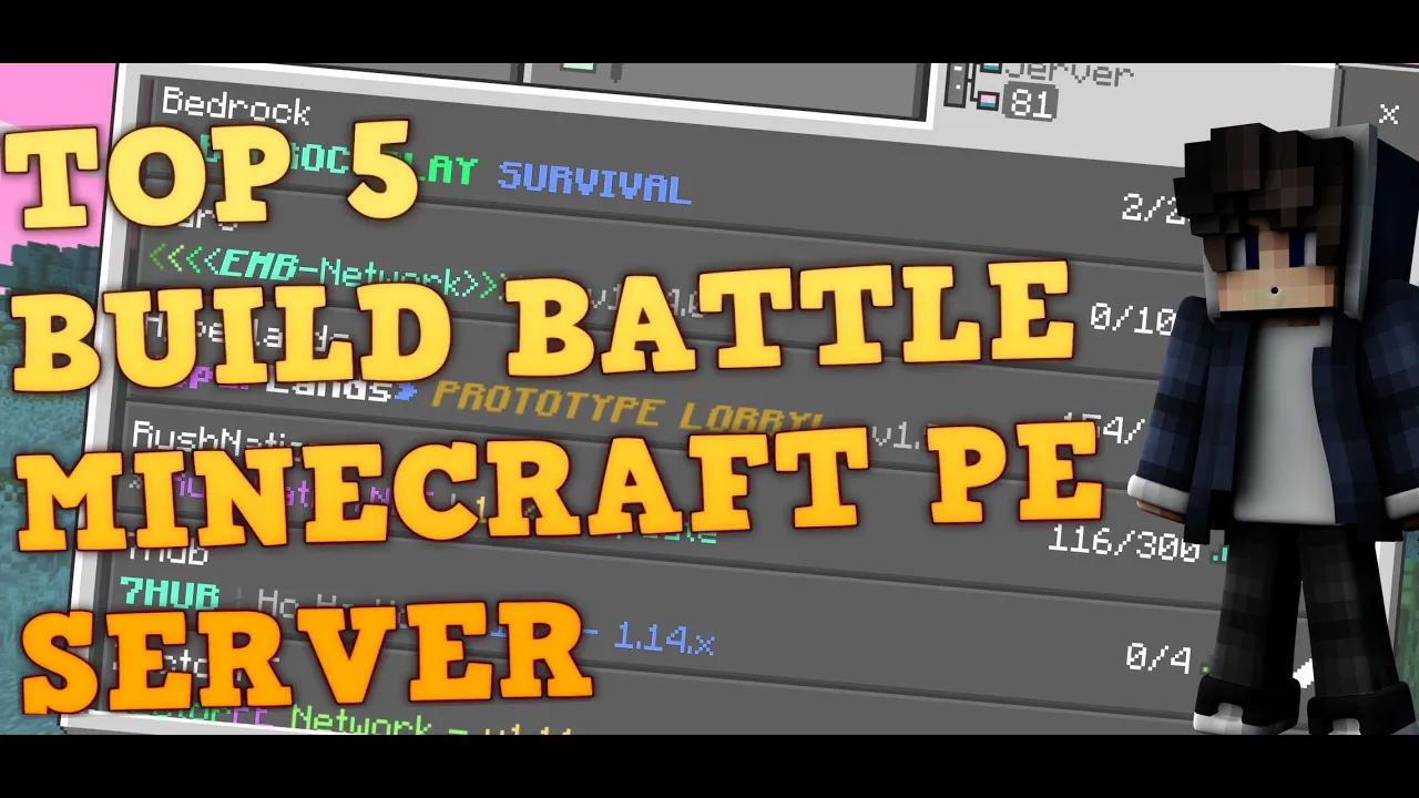 BUILD BATTLE SERVER for Minecraft Pocket Edition!!