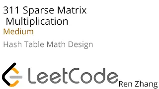 Leetcode 311 Sparse Matrix Multiplication