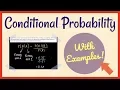 Conditional Probability Explained Through Word Problems Exam-Style Questions