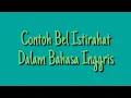Download Lagu Contoh Voice Suara Bel Istirahat sekolah dalam Bahasa Inggris