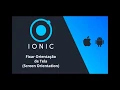 Ionic - Fixando Orientacao da Tela Screen Orientation