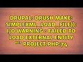 Drush make simplexml - load