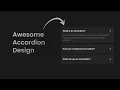 Awesome Accordion Design using HTML CSS JavaScript