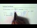 Inverse Function Notation to Find Value of Function
