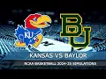 Kansas vs Baylor - NCAA Basketball 2/1/2025 Full Game Highlights - NBA 2K25 Sim