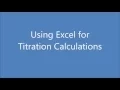 Using Excel for Titration Calculations