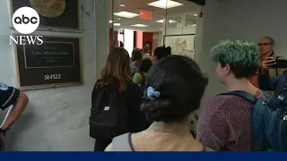 Fired workers stage sit-in at senator's office protesting their terminations by Musk