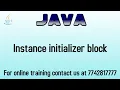 Instance initializer block in java in hindi