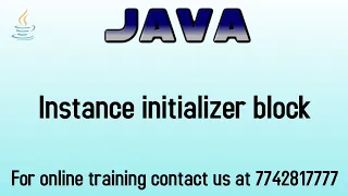 Instance initializer block in java in hindi