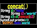 concat method in string java ICSE X class 10 Semester 2 computer applications