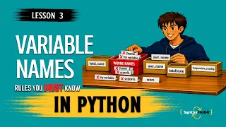 Python Lesson Valid Variable Names in Python Beginner