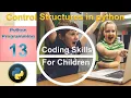 Sequence selection iteration control in python by coding skills for children Lecture 13 Urdu-Hindi