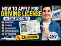 how to apply for driving licence in California California driving licence