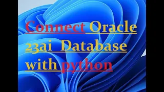 How to connect oracle with python