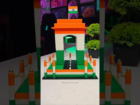 Independence day India gate 3D Making 🇮🇳 15th August craft making #shorts #short #schoolproject