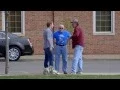 Man walks through Wausau Wisconsin with cash covered shoes