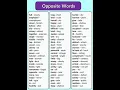 Opposite Words in English