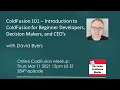 ColdFusion 101 Intro to CF for Beginner Devs Decision Makers David Byers--ColdFusion meetup