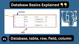 What Is a Database Tables Columns and Fields for Beginners - PostgreSQL Tutorial
