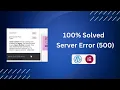 WP Elementor Server Error 500 Easy Fix Elementor update error 500 Easy Fix