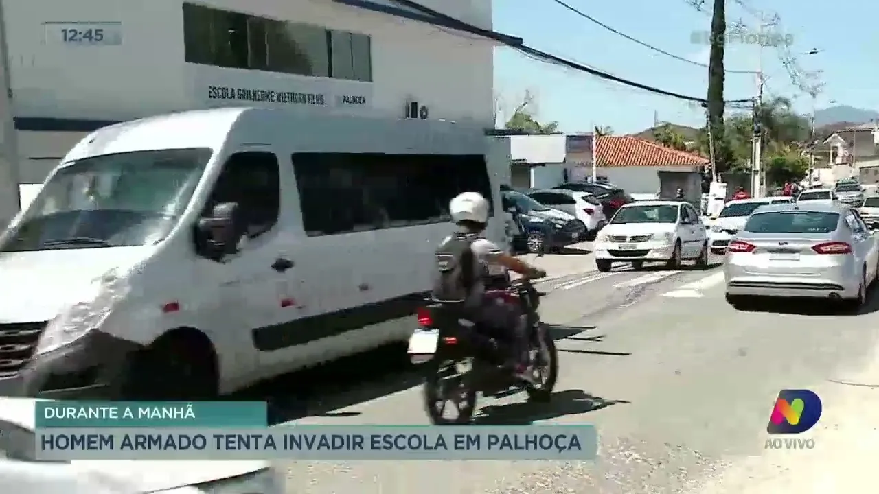 Polícia busca homem que tentou invadir escola em Palhoça armado