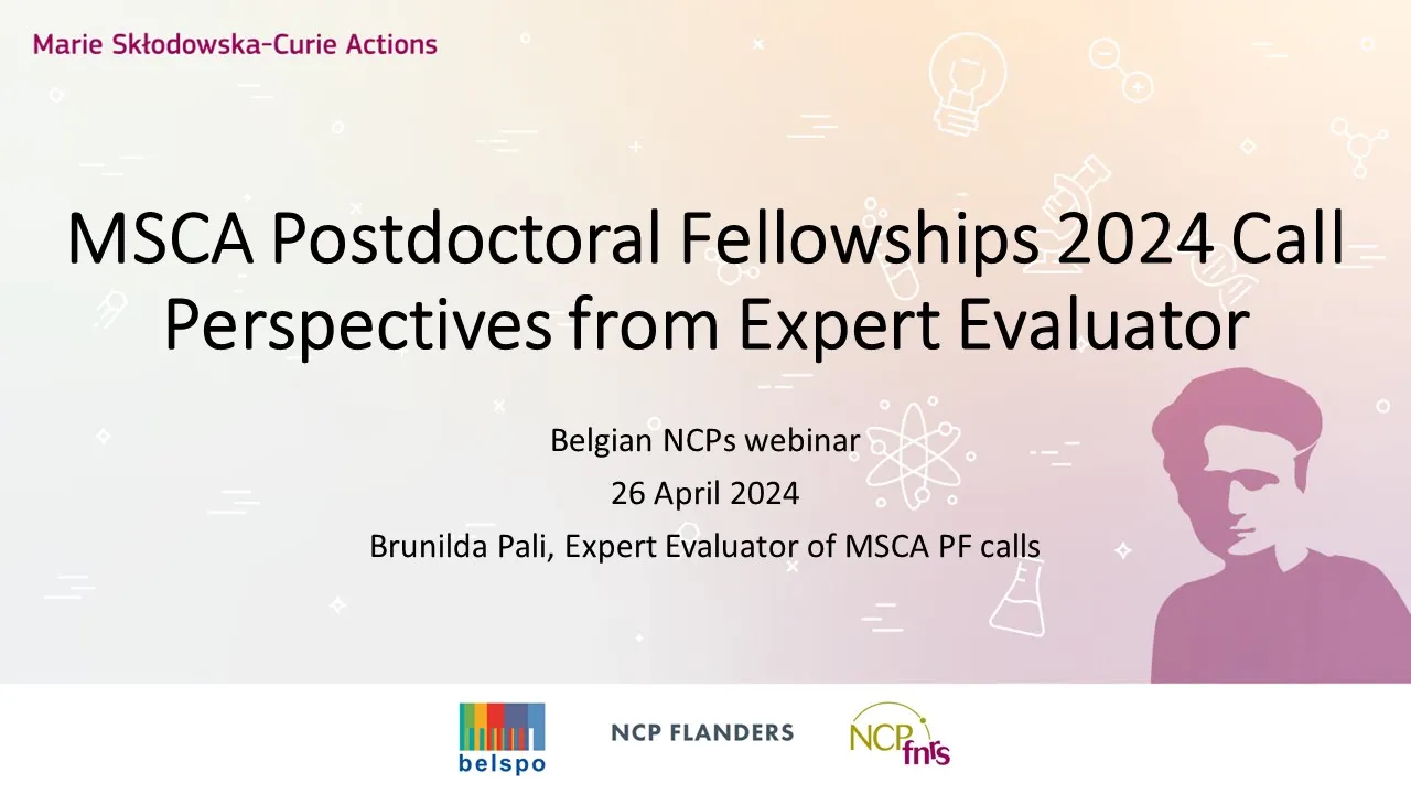 Outline Video MSCA Postdoctoral Fellowships 2024 – Perspectives from an Expert Evaluator