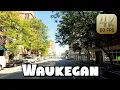 Driving Around Chicago Suburb Waukegan Illinois in 4k