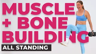 30-Minute Muscle + Bone Building Workout | All Standing Strength + HIIT