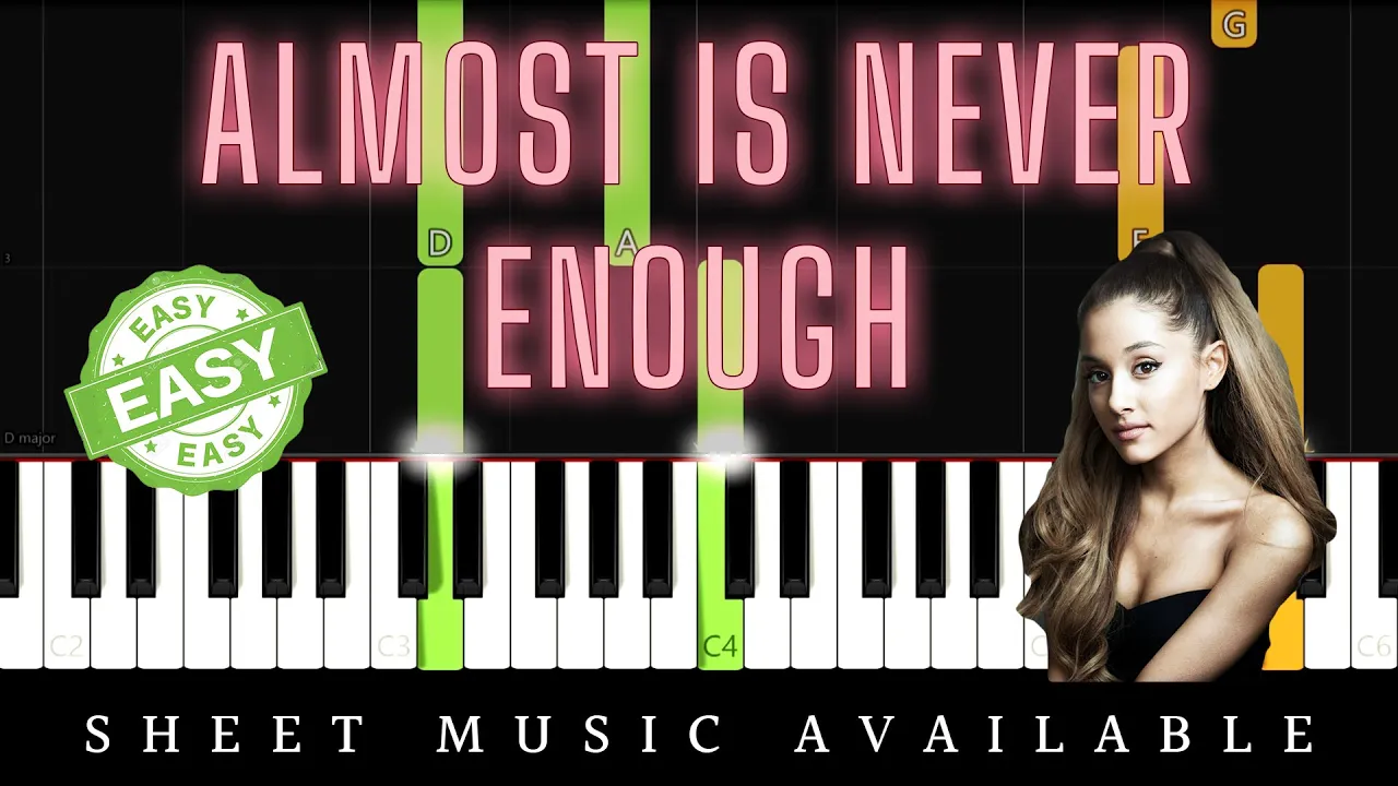 Ariana Grande ft. Nathan Sykes - Almost Is Never Enough (Easy Piano Tutorial)