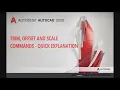AutoCAD 2020 Tutorial Trim Multiple Offsetting Offset Command Scale