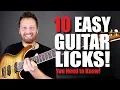 Lagu 10 EASY GUITAR LICKS Every Guitarist Should Know!